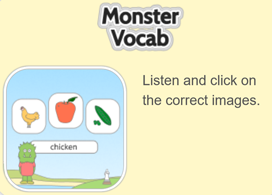 Monster Vocabulary Game